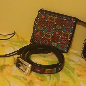 Brighton's Beaded Crossbody & Belt